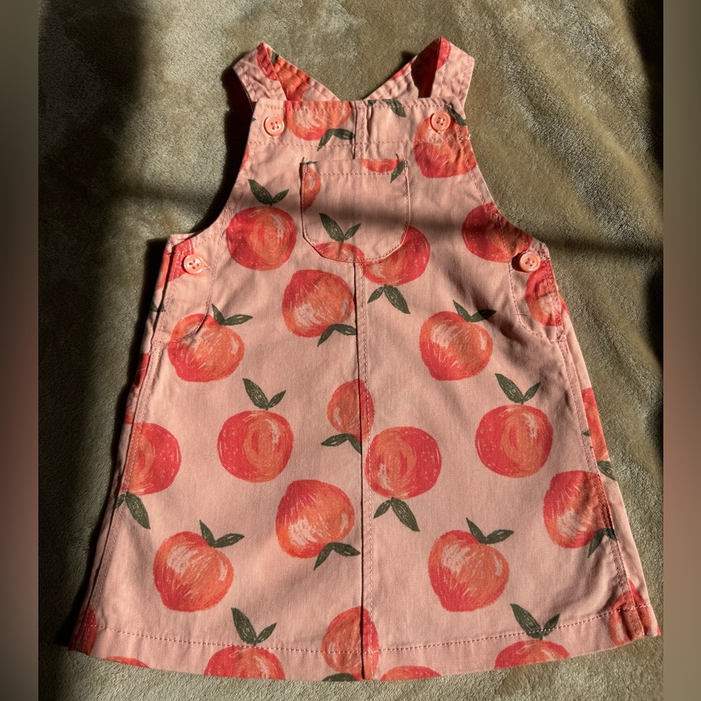 Carters Peach Overalls Dress
